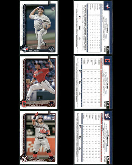 2025 Topps Rookie Cards Lot (60) MLB Baseball RC Stars + Prospects Set
