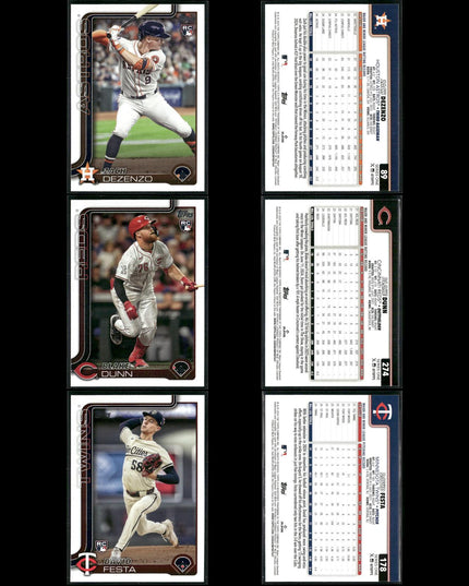 2025 Topps Rookie Cards Lot (60) MLB Baseball RC Stars + Prospects Set