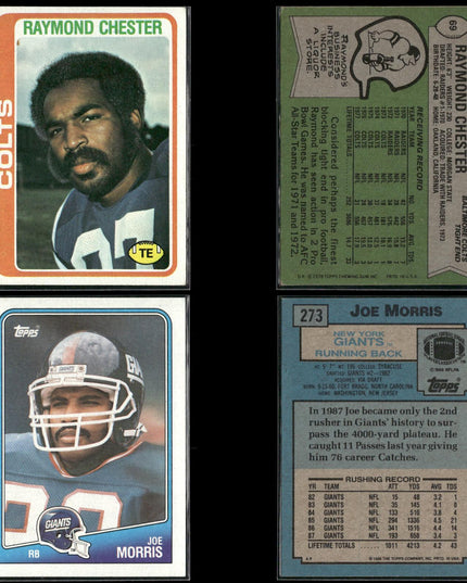 59-Card Lot Vintage 1980s Topps Football | NFL Football Trading Cards Team Lot