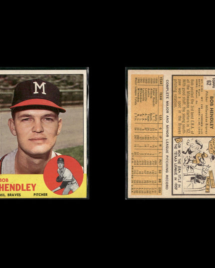 1963 Topps Baseball Card Lot – 61 Vintage Cards – Bulk Collection