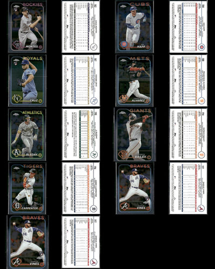 2024 Topps Chrome & Chrome Update Lot – 186 Cards – MLB Stars & Rookies