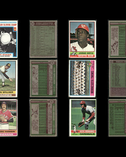 1976 Topps Baseball Card Lot – 125 Vintage MLB Cards – Bulk Collection