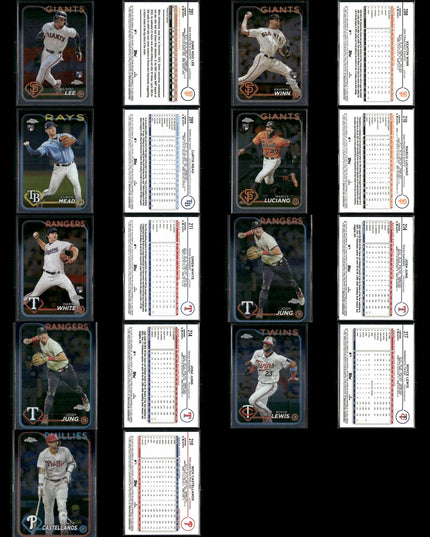 2024 Topps Chrome & Chrome Update Lot – 186 Cards – MLB Stars & Rookies