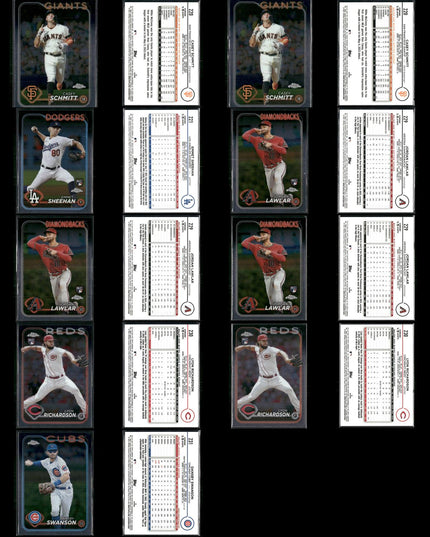 2024 Topps Chrome & Chrome Update Lot – 186 Cards – MLB Stars & Rookies
