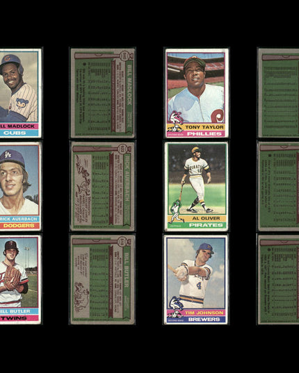 1976 Topps Baseball Card Lot – 125 Vintage MLB Cards – Bulk Collection