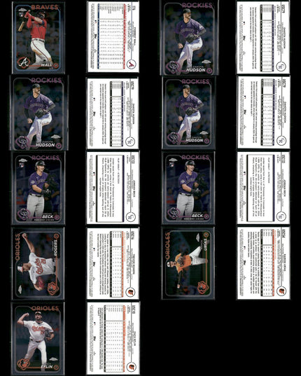 2024 Topps Chrome & Chrome Update Lot – 186 Cards – MLB Stars & Rookies