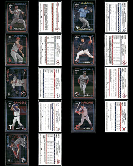 2024 Topps Chrome & Chrome Update Lot – 186 Cards – MLB Stars & Rookies