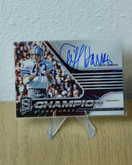 Cliff Harris #CS-CH 2021 Panini Spectra Champion Signatures Hyper Dallas Cowboys