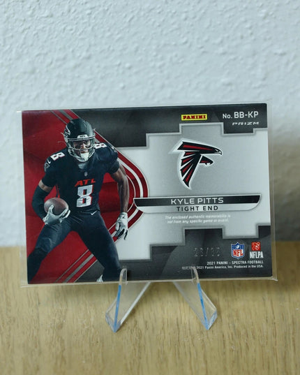 Kyle Pitts #BB-KP 2021 Panini Spectra Building Blocks Neon Green Atlanta Falcons