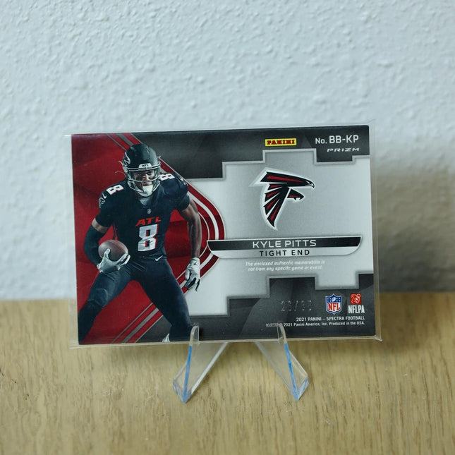 Kyle Pitts #BB-KP 2021 Panini Spectra Building Blocks Neon Green Atlanta Falcons
