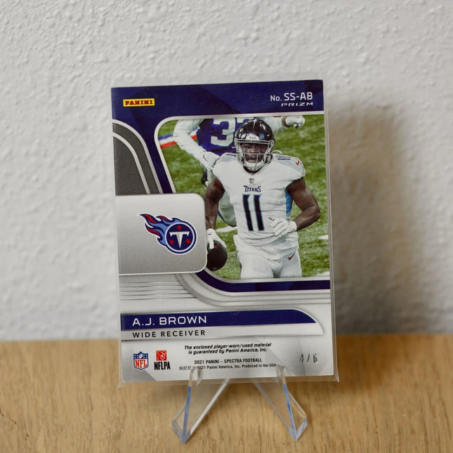 A.J. Brown #SS-AB 2021 Panini Spectra Sunday Spectacle Neon Orange Titans