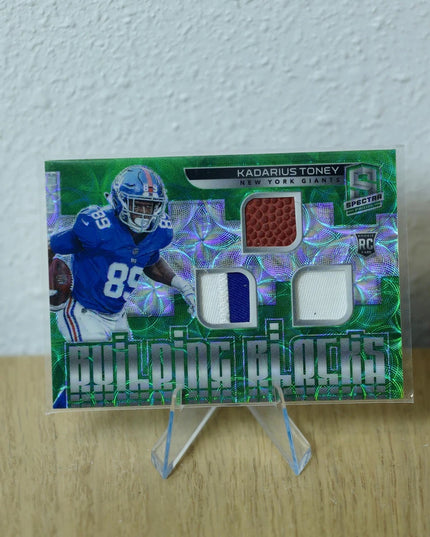 Kadarius Toney #BB-KT 2021 Panini Spectra Building Blocks Neon Green NY Giants