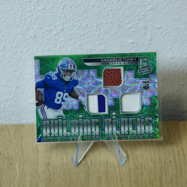 Kadarius Toney #BB-KT 2021 Panini Spectra Building Blocks Neon Green NY Giants