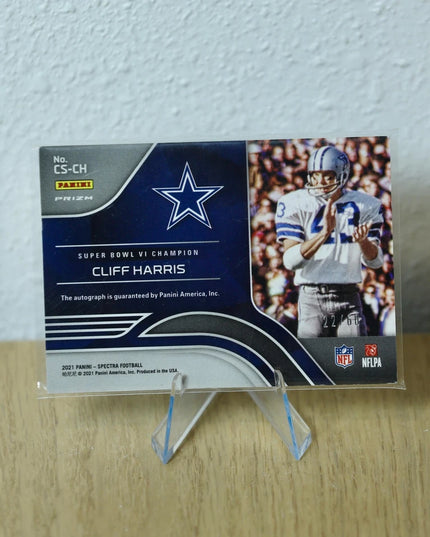 Cliff Harris #CS-CH 2021 Panini Spectra Champion Signatures Hyper Dallas Cowboys