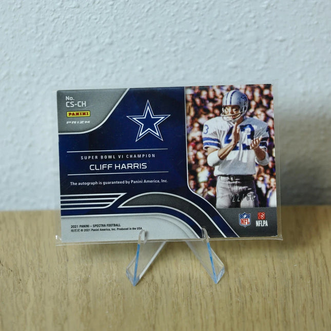 Cliff Harris #CS-CH 2021 Panini Spectra Champion Signatures Hyper Dallas Cowboys