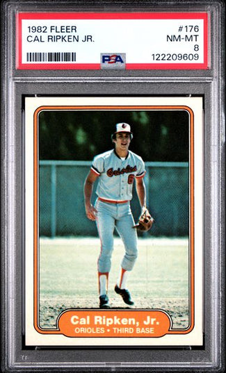 Cal Ripken Jr. 1982 Fleer #176 Rookie Card PSA 8 NM-MT Orioles